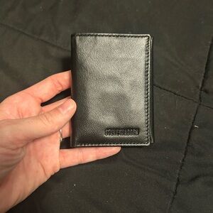 Steve Madden Black Leather Card Holder
